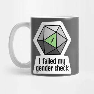 NEW! I failed my gender check (Agender) Mug